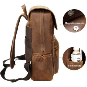Vintage Leather Backpack - Stylishe, School & Travel Daypack Vintage Leather Backpack - Stylishe, School & Travel Daypack