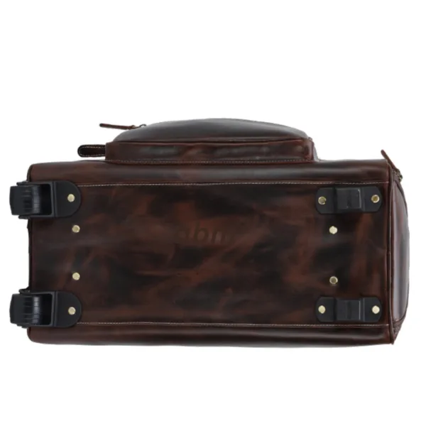 abm Genuine Leather Travel Bag Weekend Bag - Image 3